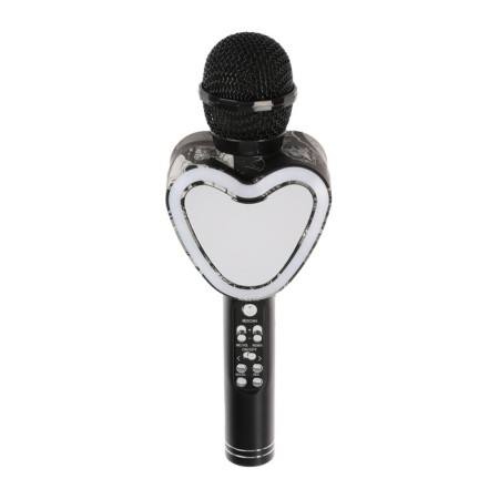 Microphone for karaoke Q5, 3 W, 1800 mAh, Bluetooth, FM, Microsd, Black-1
