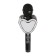 Microphone for karaoke Q5, 3 W, 1800 mAh, Bluetooth, FM, Microsd, Black