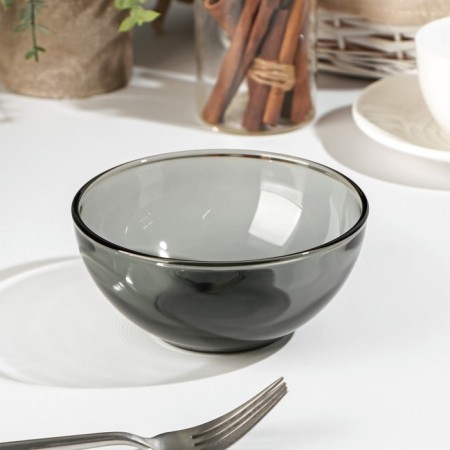 Basilico salad. Lava Grey, 450 ml, d = 13 cm, gray color