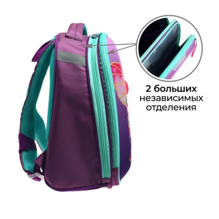 School backpack, 37 x 28 x 19 cm, calligrata to "butterflies"-3