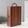 Casket wood, glass for 2 bottles "duo" 3 objects 10.5x25x36.5 cm