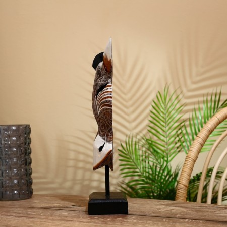 Mask "Zebra" on a stand, Albezia 40 cm-2