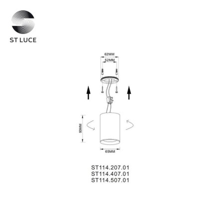 Ceiling lamp ST LUCE. ST114.207.01. 1x50 W, GU10, 6.5x6.5x9.3 cm, golden color-6