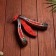 Wooden souvenir "Butterfly knife" red
