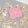 Stickers for creativity "Flower numbers" embossing gold set 48 pcs 9x7x0.8 cm