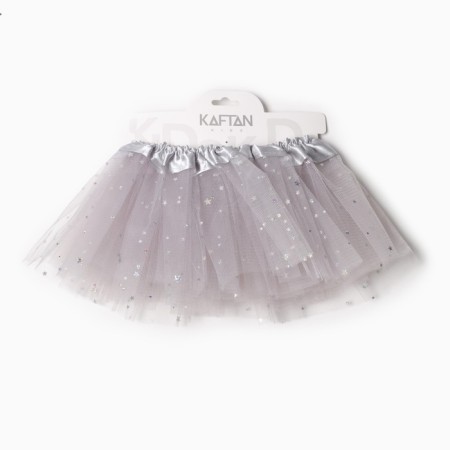 Children's skirt kaftan "stars" gray, length 17 cm-4
