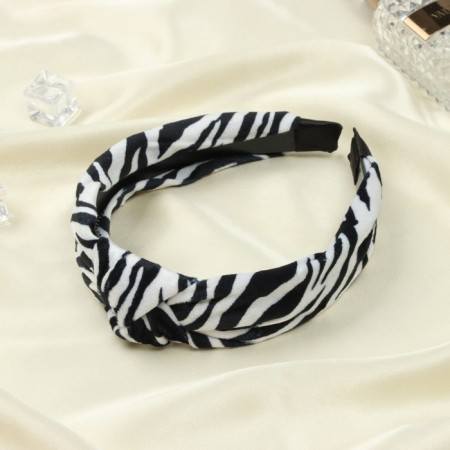 Hair cap "Florence" velvet, tiger, 2.5 cm
