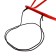 Sled "breeze 5", red color