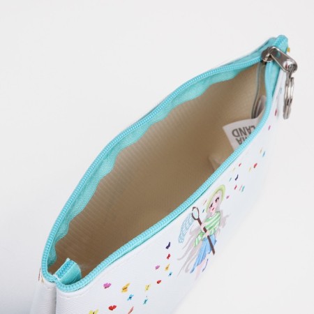 Lightning cosmetic bag, the color is light green/turquoise-2
