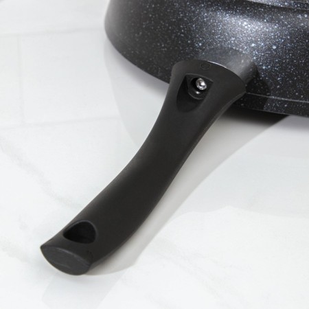 Pan, d = 28 cm, plastic handle, anti -stick coating, dark marble color-4