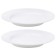 A set of two white plates from the Edge collection, 26 cm