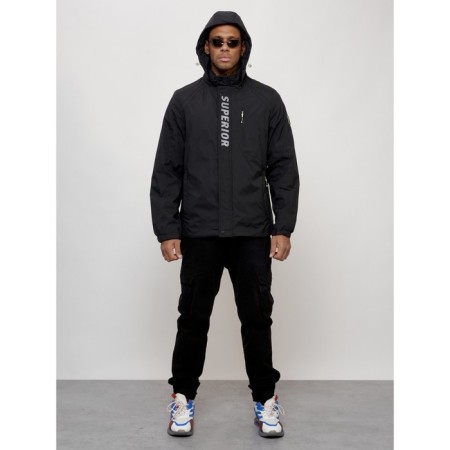 Sports male jacket, size 50, black color-2