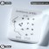 Piercing in the nose "Square and Strazinka" set of 12 pcs., L = 9 mm, white in silver