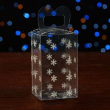 New Year. Box gift New Year's folding PVC 
