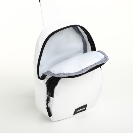 Textura lightning bag, external pocket, white color-4