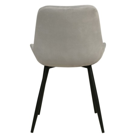 “Quarter U” chair, velor Tenerife Gray / Black Metal-2