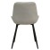 “Quarter U” chair, velor Tenerife Gray / Black Metal