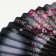 Fan bamboo, textiles h = 21 cm "Flowers and butterflies" black, with a brush