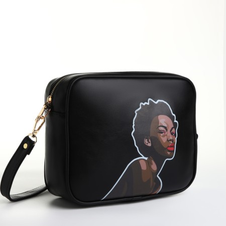 Women's bag over the shoulder Textura, small, black color-3
