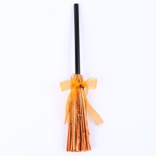 Broom witches 37cm, orange color