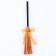 Broom witches 37cm, orange color
