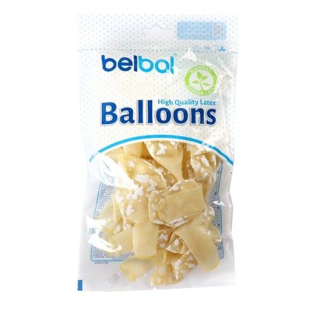 Latex ball 14 "Butterflies", set 25 pcs., Transparent-3