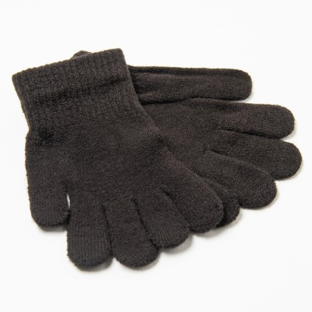 Baby gloves, black color, size 17