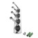 Tundra tundra tundra, metal, four -rod, chromium color