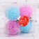 Set of balls plastic D-6 cm, 4 pcs "snowy" raspberry blue