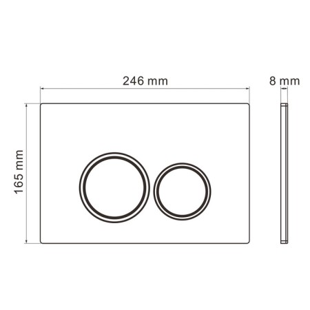 Washing button WAVE W3, universal, plastic, chrome-1