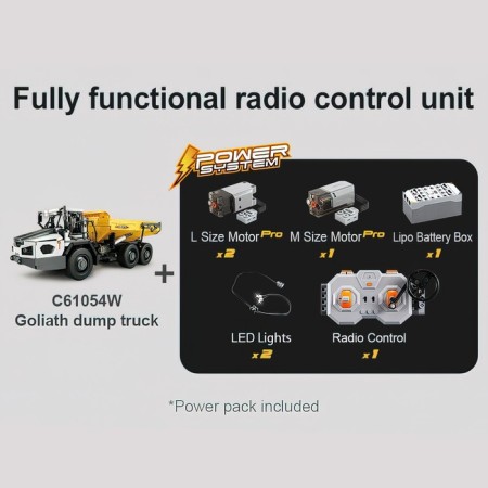 Designer Radio -controlled "Construction truck", 3067 parts, scale 1:17-15