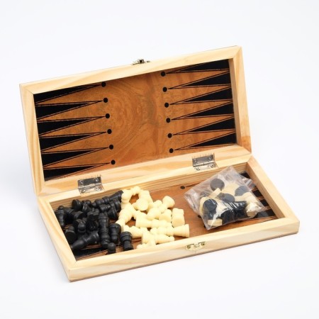 Board game 3 in 1 "Tseutt": chess, checkers, backgammon, 24 x 24 cm-1