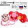 Orthodontic dummy nipple, latex, from 0 months, with the holder, Moore-Mur, pink color