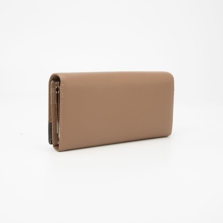 Women's wallet on magnets, beige color-1