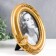 Photo frame Polystone 10x15 cm Oval "Golden Bird and Roses" gold 20x15.5 cm