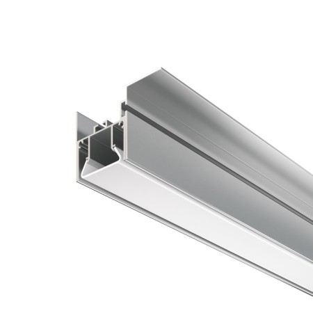 Aluminum profile for the stretch ceiling LED Strip Alm012S-2M, 200x5.2x3.5 cm, silver color