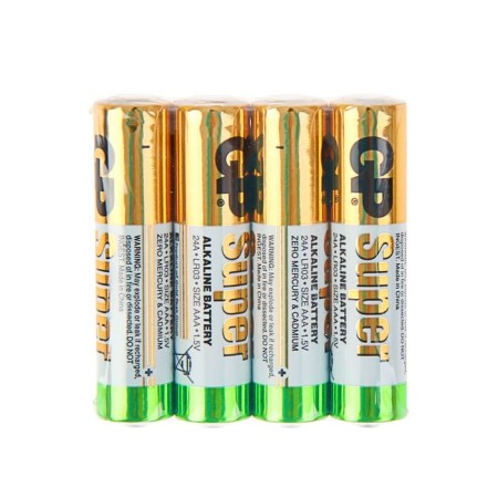 Battery Alkalin GP Super, AAA, LR03-4S, 1.5V, Spike, 4 pcs.