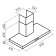 Hood MBS Bergia 160 Inox, fireplace, 600 m3/h, 3 speeds, 60 cm, silver