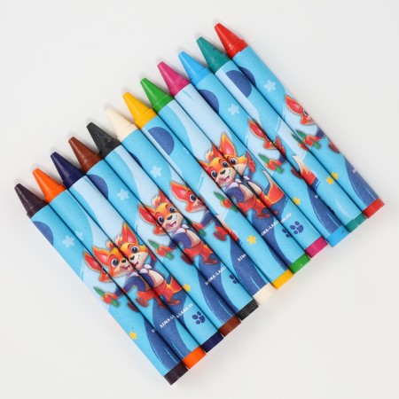 Wax crayons - pencils with sparkles "Friend of Lissen", 12 colors-2