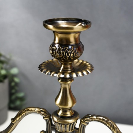 Summary Metal for 3 candles "Rosary" brass 37x31x12 cm-2