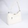 Luggage bag with a zipper, 3 outer pockets, white color