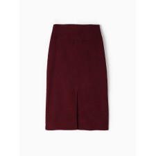 Юбка с разрезом женская, MINAKU, цвет бордовый, размер 42