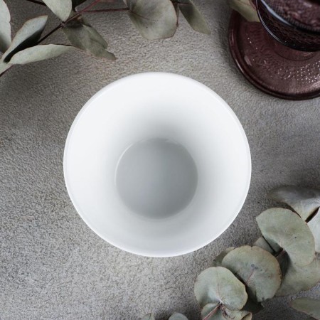 Porcelain relief salad, 150 ml, white color-1