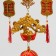 Plastic suspension, textiles "Bonsai, fan and scores" 19.5x80 cm