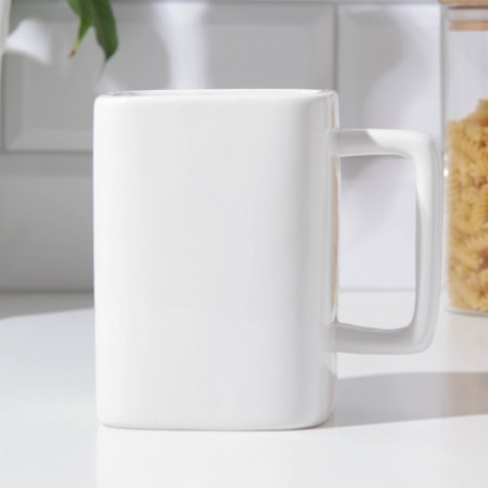 Ceramic mug “I will solve any question”, 500 ml, white color-2
