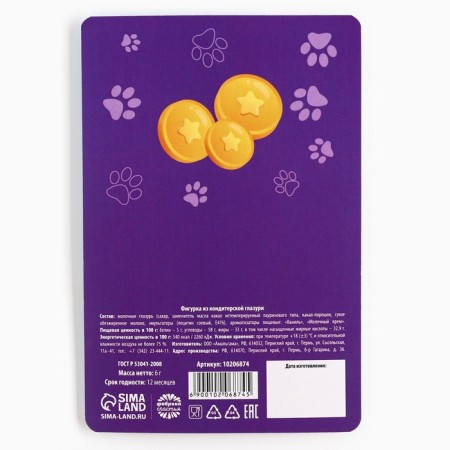 Chocolate coin "Chocolate money" on the substrate, 6 g.-3