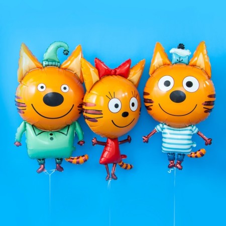 Foil ball 36 ’’ “Three cats. Korzhik ", figure, 1 pc. packaged-1