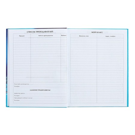 Universal diary for grades 1-11 Northern Lights, hard cover, holography, 40 sheets-4