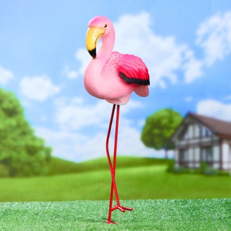 Garden figure "Pink Flamingo" 23x14x49cm-1