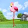 Garden figure "Pink Flamingo" 23x14x49cm
